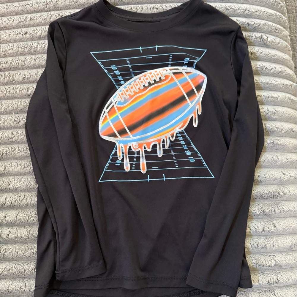 Athletic Works Black Shirt with Football Graphic